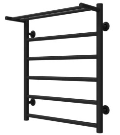 Полотенцесушитель водяной Deffi Терма П6 500х600 боковое правое подключение черный C.TE.60.50.6.B.C