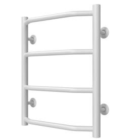 Полотенцесушитель водяной Deffi Трапеция П4 400х500 нижнее подключение белый C.TR.50.40.4.W.A
