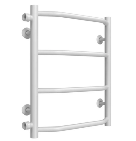 Полотенцесушитель водяной Deffi Трапеция П4 400х500 боковое левое подключение белый C.TR.50.40.4.W.B