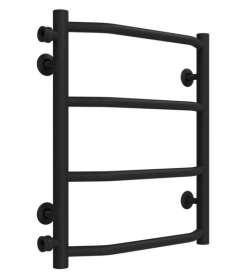 Сушка для рушників водяна Deffi Трапеція П4 400х500 бічне ліве підключення чорний C.TR.50.40.4.B.B