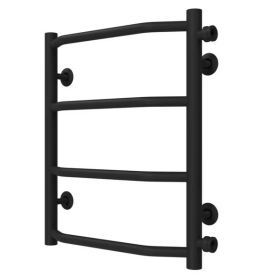 Полотенцесушитель водяной Deffi Трапеция П4 400х500 боковое правое подключение черный C.TR.50.40.4.B.C