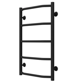 Полотенцесушитель водяной Deffi Трапеция П5 400х700 нижнее подключение черный C.TR.70.40.5.B.A
