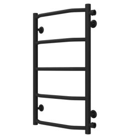 Полотенцесушитель водяной Deffi Трапеция П5 400х700 боковое правое подключение черный C.TR.70.40.5.B.C