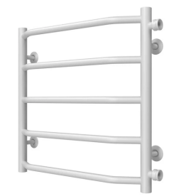 Полотенцесушитель водяной Deffi Трапеция П5 500х500 боковое правое подключение белый C.TR.50.50.5.W.C