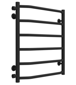 Сушка для рушників водяна Deffi Трапеція П6 500х600 бічне ліве підключення чорний C.TR.60.50.6.B.B