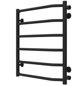 Полотенцесушитель водяной Deffi Трапеция П6 500х600 боковое правое подключение черный C.TR.60.50.6.B.C