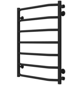 Сушка для рушників водяна Deffi Трапеція П7 500х700 бічне праве підключення чорний C.TR.70.50.7.B.C