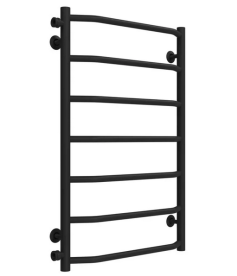 Полотенцесушитель водяной Deffi Трапеция П7 500х800 боковое левое подключение черный C.TR.80.50.7.B.B