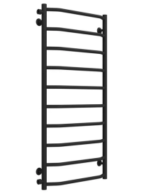 Полотенцесушитель водяной Deffi Трапеция П10 500х1100 боковое левое подключение черный C.TR.110.50.10.B.B