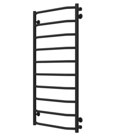 Полотенцесушитель водяной Deffi Трапеция П10 500х1100 боковое правое подключение черный C.TR.110.50.10.B.C