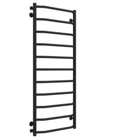 Полотенцесушитель водяной Deffi Трапеция П11 500х1200 боковое левое подключение черный C.TR.120.50.11.B.B