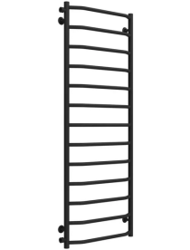 Полотенцесушитель водяной Deffi Трапеция П13 500х1400 боковое левое подключение черный C.TR.140.50.13.B.B