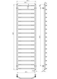 Полотенцесушитель водяной Deffi Трапеция П17 500х1800 нижнее подключение хром C.TR.180.50.17.C.A