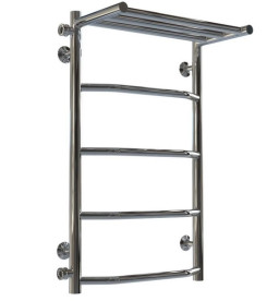 Полотенцесушитель водяной Deffi Трапеция с полкой П5 400х700 боковое левое подключение хром C.TP.70.40.5.C.B