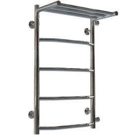 Полотенцесушитель водяной Deffi Трапеция с полкой П5 400х700 боковое правое подключение хром C.TP.70.40.5.C.C