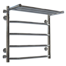 Полотенцесушитель водяной Deffi Трапеция с полкой П5 500х500 боковое левое подключение хром C.TP.50.50.5.C.B