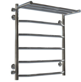 Полотенцесушитель водяной Deffi Трапеция с полкой П6 500х600 боковое левое подключение хром C.TP.60.50.6.C.B