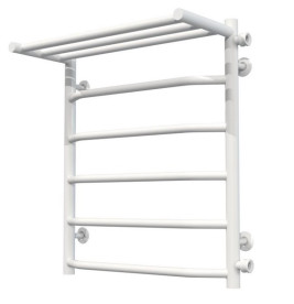 Полотенцесушитель водяной Deffi Трапеция с полкой П6 500х600 боковое правое подключение белый C.TP.60.50.6.W.C