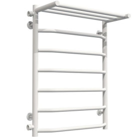 Сушка для рушників водяна Deffi Трапеція з полицею П7 500х700 бічне ліве підключення білий C.TP.70.50.7.W.B