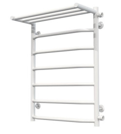 Полотенцесушитель водяной Deffi Трапеция с полкой П7 500х700 боковое правое подключение белый C.TP.70.50.7.W.C