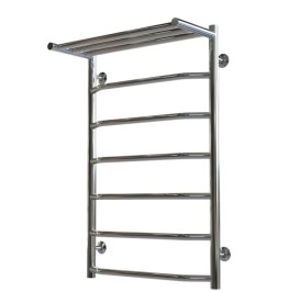 Полотенцесушитель водяной Deffi Трапеция с полкой П7 500х800 нижнее подключение хром C.TP.80.50.7.C.A