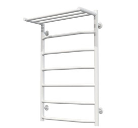 Полотенцесушитель водяной Deffi Трапеция с полкой П7 500х800 нижнее подключение белый C.TP.80.50.7.W.A