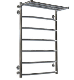 Полотенцесушитель водяной Deffi Трапеция с полкой П7 500х800 боковое левое подключение хром C.TP.80.50.7.C.B