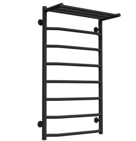 Сушка для рушників водяна Deffi Трапеція з полицею П8 500х900 нижнє підключення чорний C.TP.90.50.8.B.A