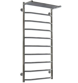 Полотенцесушитель водяной Deffi Трапеция с полкой П10 500х1100 нижнее подключение хром C.TP.110.50.10.C.A