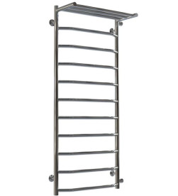 Сушка для рушників водяна Deffi Трапеція з полицею П11 500х1200 бічне праве підключення хром C.TP.120.50.11.C.C