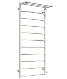 Полотенцесушитель водяной Deffi Трапеция с полкой П11 500х1200 боковое правое подключение белый C.TP.120.50.11.W.C