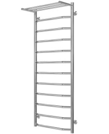 Сушка для рушників водяна Deffi Трапеція з полицею П12 500х1300 бічне ліве підключення хром C.TP.130.50.12.C.B