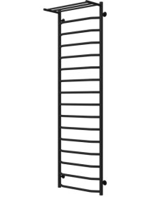 Сушка для рушників водяна Deffi Трапеція з полицею П16 500х1700 бічне праве підключення чорний C.TP.170.50.16.B.C