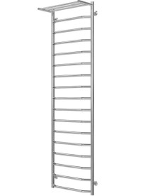 Полотенцесушитель водяной Deffi Трапеция с полкой П17 500х1800 нижнее подключение хром C.TP.180.50.17.C.A