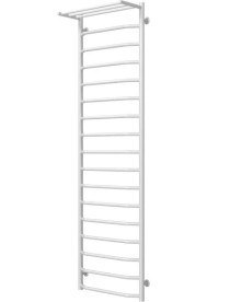 Полотенцесушитель водяной Deffi Трапеция с полкой П17 500х1800 боковое правое подключение белый C.TP.180.50.17.W.C