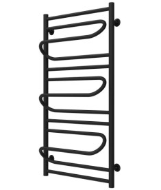 Полотенцесушитель водяной Deffi Вилла 500х1000 нижнее подключение черный C.VP.100.50.B.A