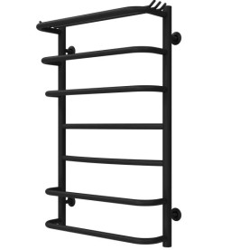 Полотенцесушитель водяной Deffi Юность П7 400х800 нижнее подключение черный C.YU.80.40.7.B.A