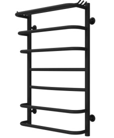 Полотенцесушитель водяной Deffi Юность П7 400х800 боковое левое подключение черный C.YU.80.40.7.B.B