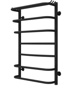 Полотенцесушитель водяной Deffi Юность П7 400х800 боковое правое подключение черный C.YU.80.40.7.B.C