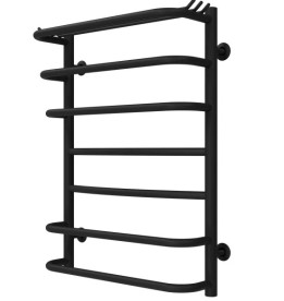 Полотенцесушитель водяной Deffi Юность П7 500х700 нижнее подключение черный C.YU.70.50.7.B.A