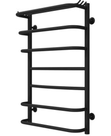 Полотенцесушитель водяной Deffi Юность П7 500х800 нижнее подключение черный C.YU.80.50.7.B.A