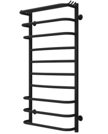 Полотенцесушитель водяной Deffi Юность П10 500х1000 нижнее подключение черный C.YU.100.50.10.B.A