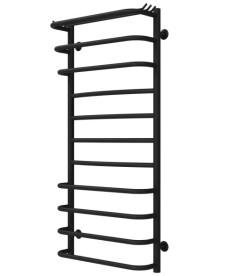 Полотенцесушитель водяной Deffi Юность П11 500х1100 боковое левое подключение черный C.YU.110.50.11.B.B