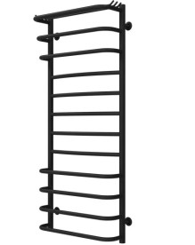 Полотенцесушитель водяной Deffi Юность П12 500х1200 боковое левое подключение черный C.YU.120.50.12.B.B