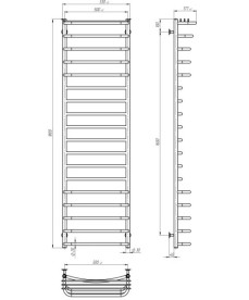 Полотенцесушитель водяной Deffi Юность П18 500х1800 нижнее подключение хром C.YU.180.50.18.C.A