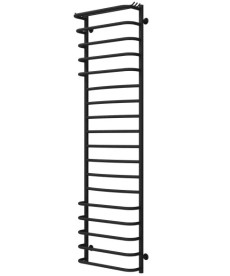 Полотенцесушитель водяной Deffi Юность П18 500х1800 боковое левое подключение черный C.YU.180.50.18.B.B