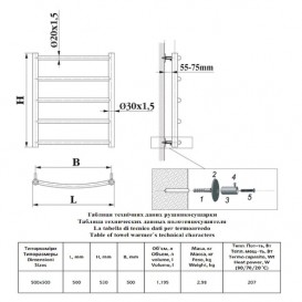 Полотенцесушитель водяной Devit Fresh 500х500 мм сталь хром R5050121