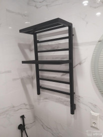 Полотенцесушитель водяной Genesis-Aqua Aro 100x53 см черный GA-40002