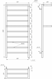 Сушка для рушників водяна Genesis-Aqua Aro 120x53 см чорний GA-40003