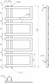 Сушка для рушників водяна Genesis-Aqua Enzo 120x53 см чорний GA-4403